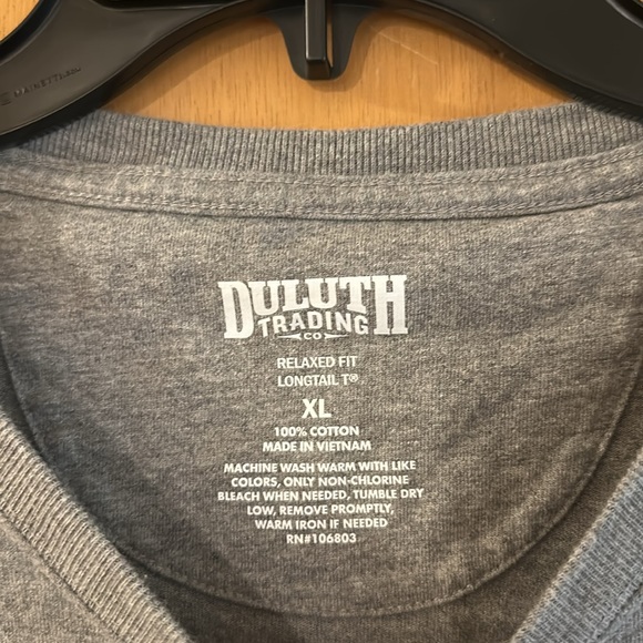 Duluth Company Men’s Relaxed Fit Longtail Tee T-Shirt Long Sleeve Gray Size XL - Picture 4 of 7